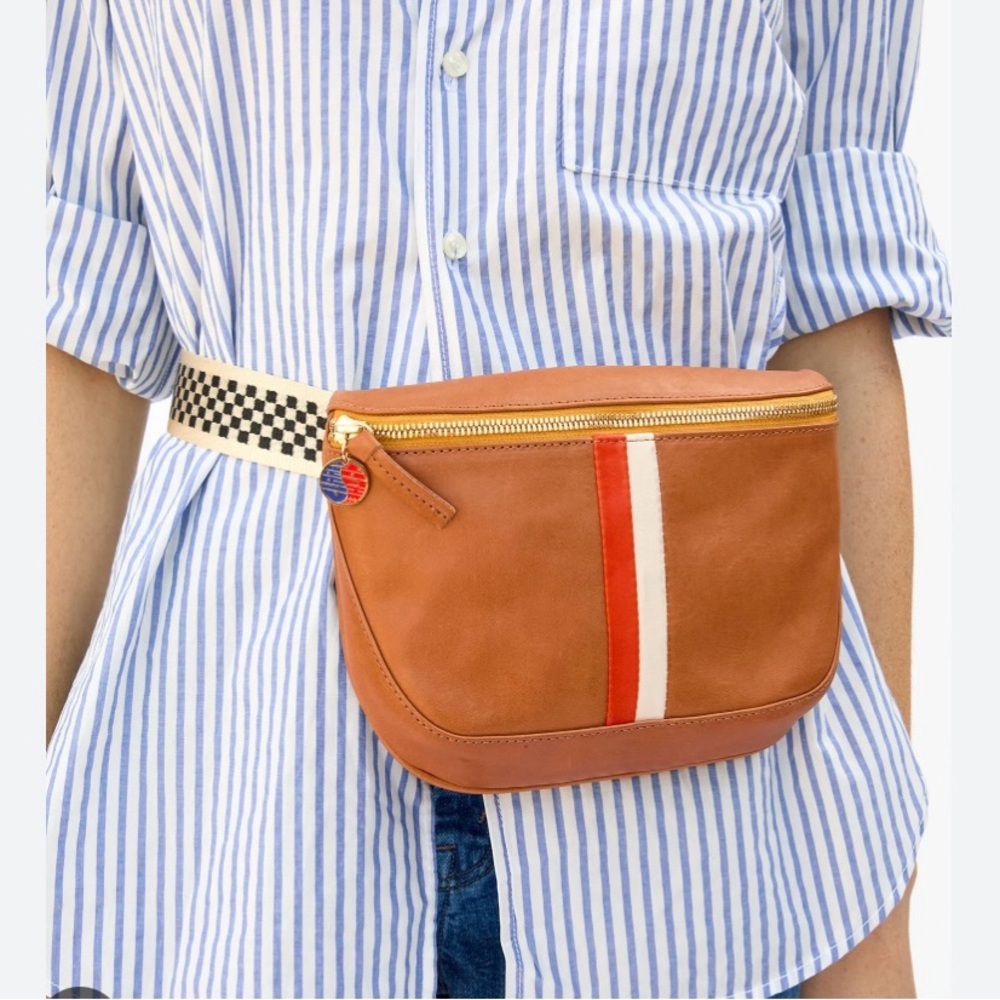 Clare V. x MOTHER Fanny Pack in Breton Stripe